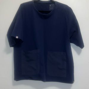XL Navy Bene Crew Scrub Top